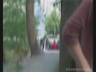 Czech Ms sucking prick on the street for money