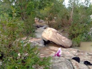 Outdoor Public Fucking Stepmom Near River Bank: HD x rated clip 7b