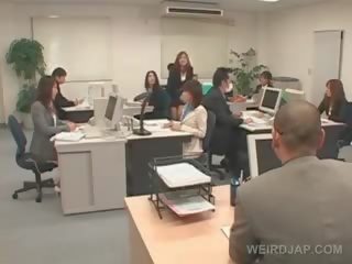 Japanese deity Gets Roped To Her Office Chair And Fucked